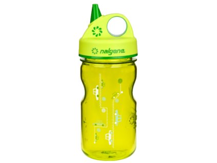 Nalgene Grip-n-Gulp Kids 350 ml Green Cars - láhev pro děti