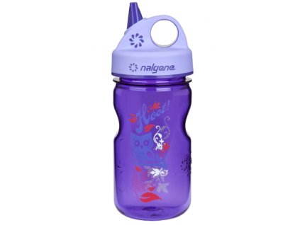 Nalgene Grip-n-Gulp Kids 350 ml Purple Hoot - láhev pro děti