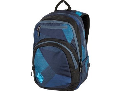 NITRO batoh STASH fragments blue + LED Svítilna