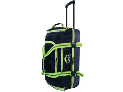 Cestovná taška na kolečkách GEAR T-805/26" - čierna/zelená + LED Čelovka 3W