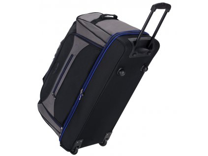 Cestovná taška na kolečkách SIROCCO T-7554/30" - čierna/šedá/modrá  + LED Čelovka 3W
