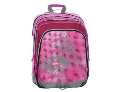 Bagmaster Školní dívčí batoh pro prvňáčky S1A 0115 A PINK Motýl