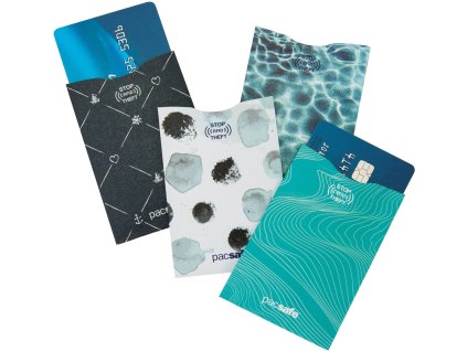 PACSAFE peneženka RFIDsleeve 25 (4 PACK) water