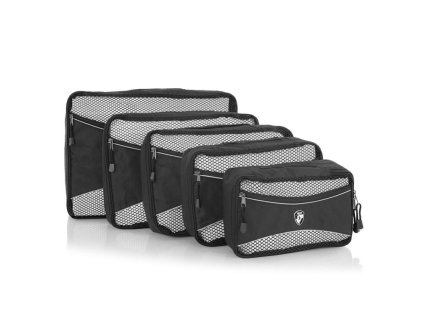 135669 heys ecotex packing cube set grey sada 5 ks