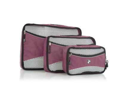 135789 heys ecotex packing cube set lilac sada 3 ks