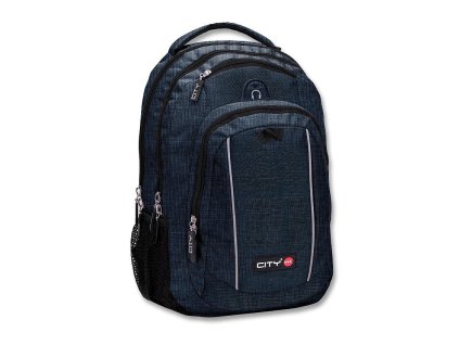 134208 studentsky batoh mag blue melange