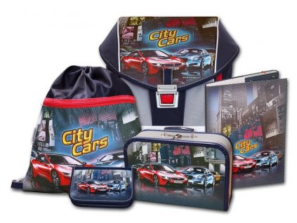 99243 skolni aktovkovy set ergo one city cars 5 dilny