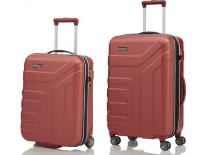 Travelite Vector 2w S, 4w M Coral - sada 2 kufrů