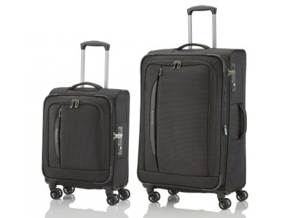 Travelite CrossLITE 4w S, L Black - sada 2 kufrů