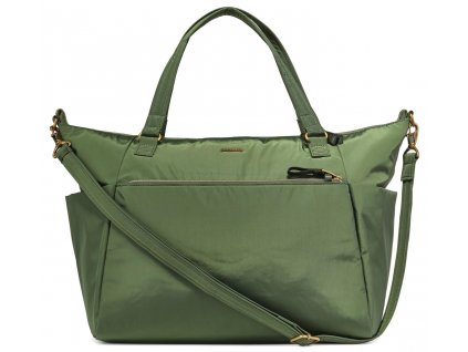150716 pacsafe taska stylesafe tote kombu green
