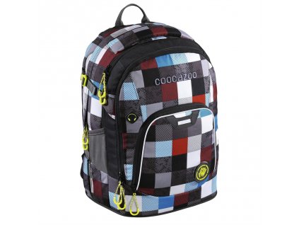123179 skolni batoh coocazoo rayday checkmate blue red