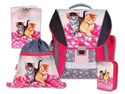 99420 skolni batohovy set cats mice 4 dilny