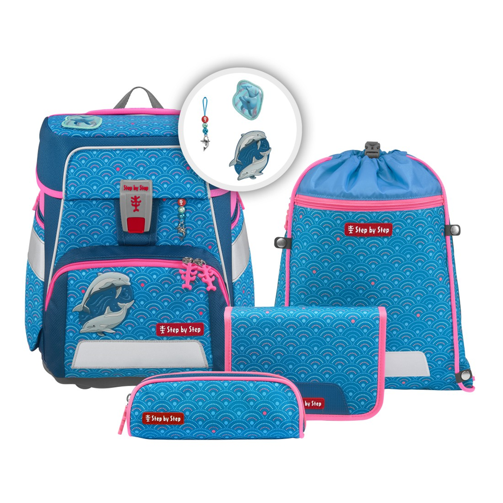 Step by Step Školní aktovka Space pro prvňáčky - 5-dílný set - Dolphin Pippa, certifikát AGR