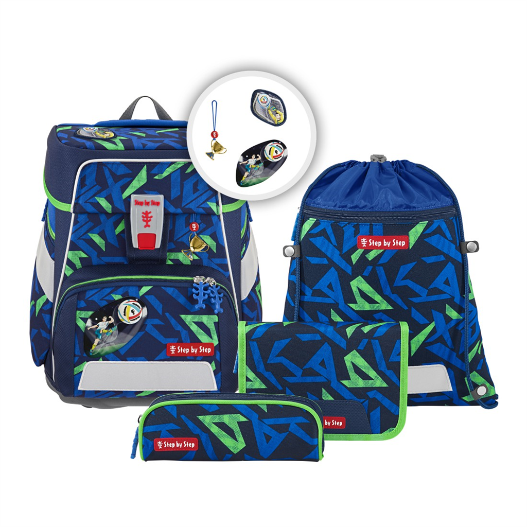 Step by Step Školní aktovka Space pro prvňáčky - 5-dílný set - Soccer Ben, certifikát AGR