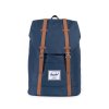 Herschel Retreat - Navy/Tan Synthetic Leather 19,5l