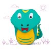 Batůžek pro nejmenší Affenzahn Samuel Snake - turquoise, AFZ-FAS-001-020