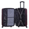 cestovný kufr TUCCI T-0117/3-M ABS - vínová