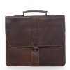 Green Wood Velká kožená pracovní aktovka Aymar hnedá