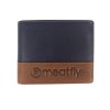 Meatfly Kožená peňaženka Eddie Premium - Navy/Brown