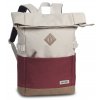 Bestway batoh City roll-top - béžová/červená 19–25 l