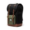Herschel Little America™ New -  Black/Four Leaf Clvr/Sddle Brn 30L