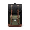 Herschel Little America™ New -  Black/Four Leaf Clvr/Sddle Brn 30L