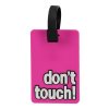 travelite pvc luggage tag pink 1