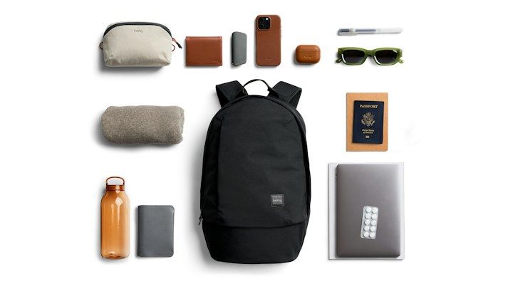 Bellroy Classic Backpack (Third Edition) – příklad uložených věcí