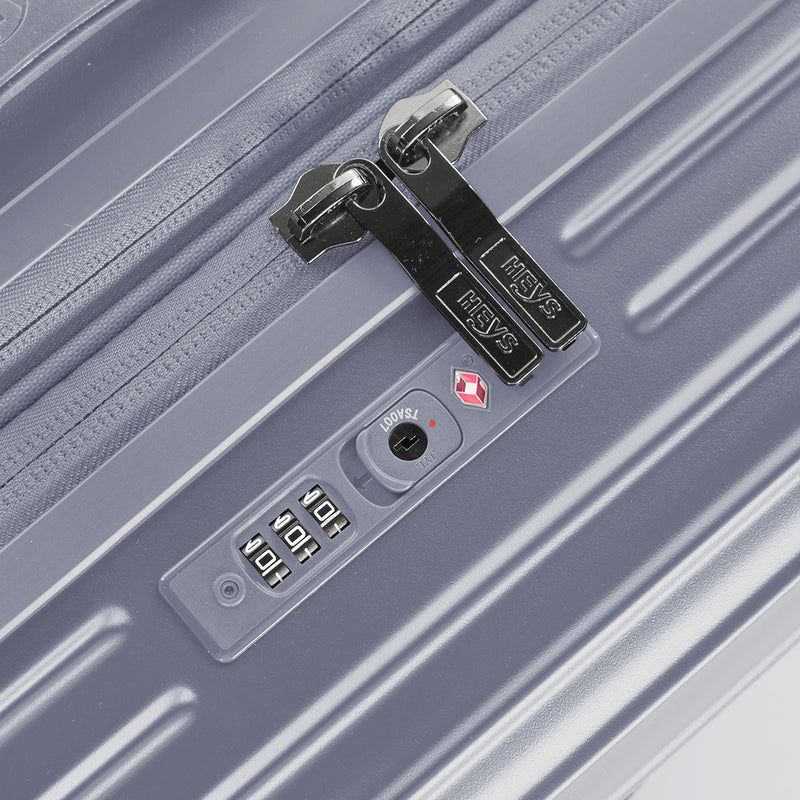 Heys Cruze L Silver – TSA a obrácené zipy