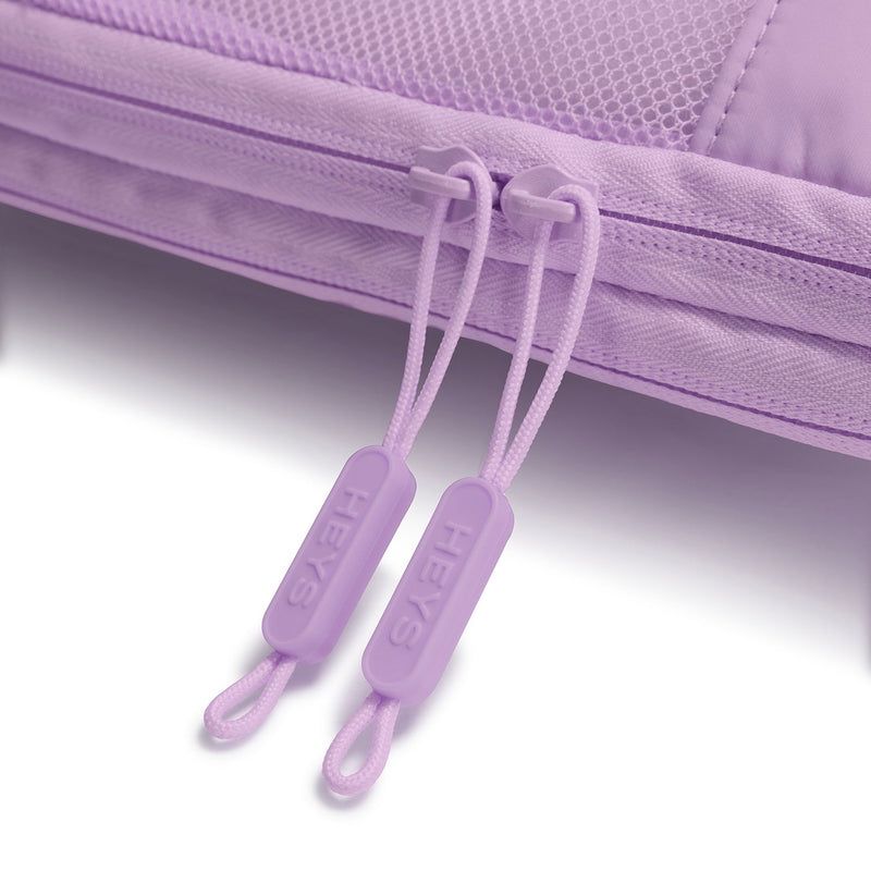 Heys Ecotex Compression Packing Cube 4 Pc Set Lilac Blossom – Sladěné zipy a hladké otevírání
