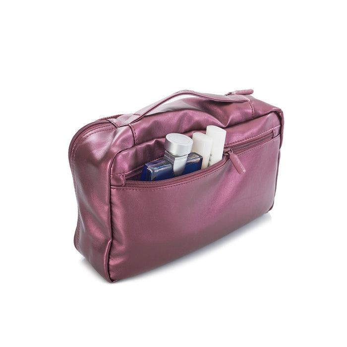 Heys Metallic Packing Cube Burgundy – 5 kusů – Další kapsa na zadní straně
