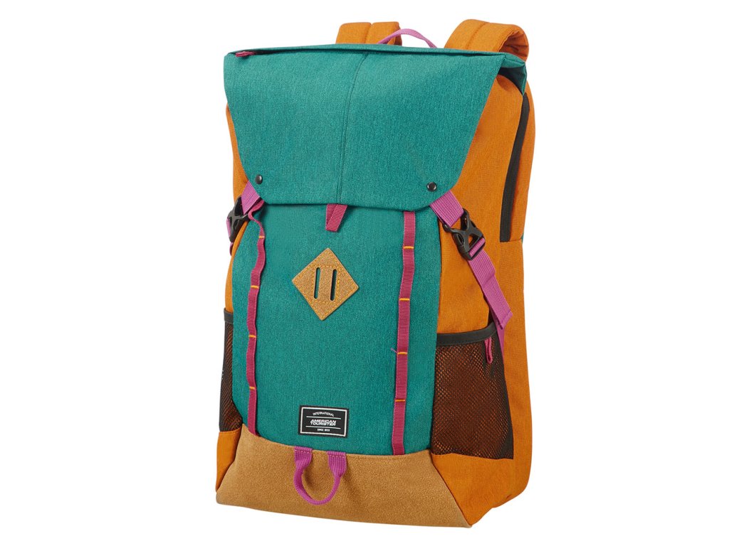 American Tourister URBAN GROOVE UG LIFESTYLE BP 4 17.3 GREEN ORANGE 28L Sv tBatoh .cz