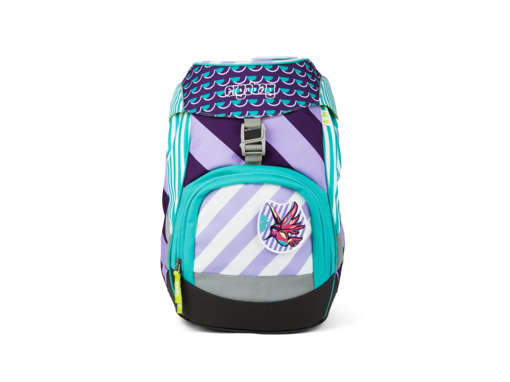 Dětský batoh Ergobag Prime Pruhovaný fialový tyrkysový, barva fialová