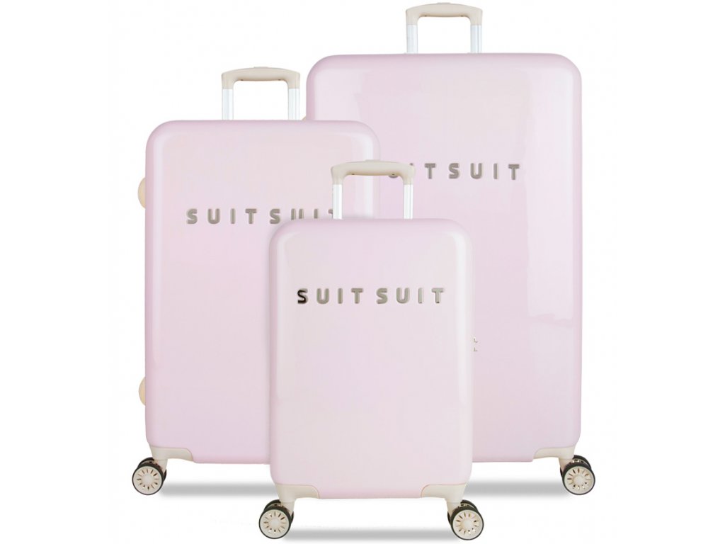 Sada cestovních kufrů SUITSUIT® TR-1221/3 - Fabulous Fifties Pink Dust +  LED čelová svítilna - SvětBatohů.cz