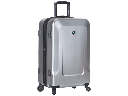 Cestovní kufr MIA TORO M1535/3-XL - stříbrná + LED svítilna