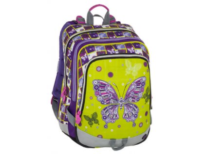 Dětský batoh Bagmaster ALFA 8 A GREEN/VIOLET/PINK, barva fialová