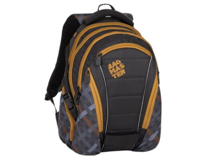 Pánský batoh Bagmaster BAG 8 E BLACK/GRAY/BROWN, barva černá ,Objem 21 - 30 litrů