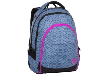 Dámský batoh Bagmaster DIGITAL 8 A BLUE/PINK/BLACK, barva Modrá ,Objem 21 - 30 litrů