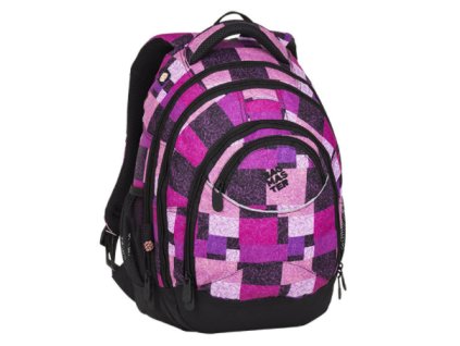 Dámský batoh Bagmaster ENERGY 8 D BLACK/PINK/VIOLET, barva fialová