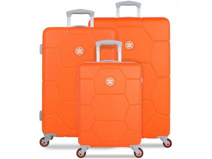 Sada cestovních kufrů SUITSUIT® TR-1249/3 ABS Caretta Vibrant Orange + Sluchátka, myš nebo pouzdro