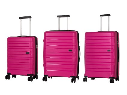 Travelite Kosmos 4w S,M,L Pink – sada 3 kufrů