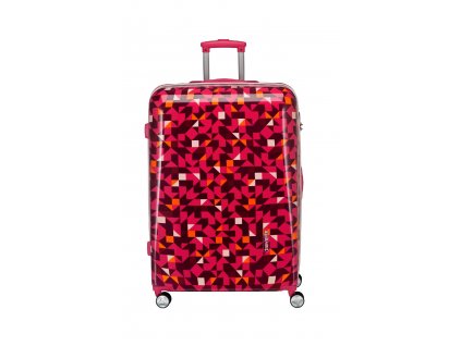 Travelite Campus Hardshell M Quadro pink + Sluchátka, myš nebo pouzdro