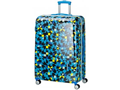 Travelite Campus Hardshell L Quadro blue + Sluchátka, myš nebo pouzdro