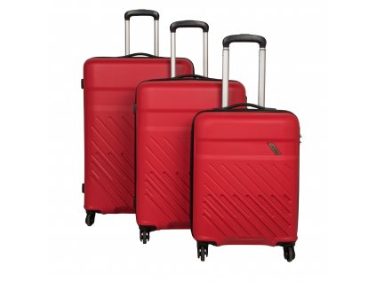 Travelite Vinda 4w S,M,L Red – sada 3 kufrů + Sluchátka, myš nebo pouzdro