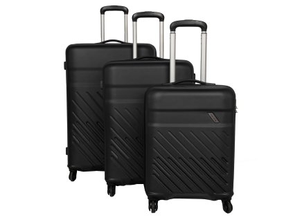 Travelite Vinda 4w S,M,L Black – sada 3 kufrů + Sluchátka, myš nebo pouzdro