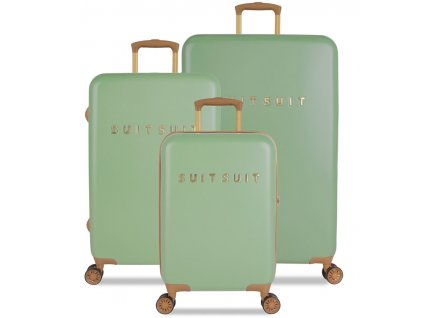 Sada cestovních kufrů SUITSUIT® TR-7103/3 - Fab Seventies Basil Green + LED svítilna
