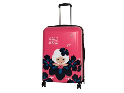 Travelite Lil' Ledy 4w M hardcase Coral + LED svítilna