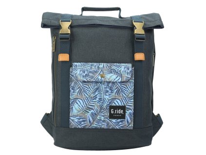 G.RIDE batoh BALTHAZAR XS navy/ palm + LED svítilna