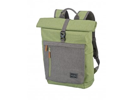 Batoh na střední a vysokou školu Travelite Basics Roll-up Backpack Green/Grey