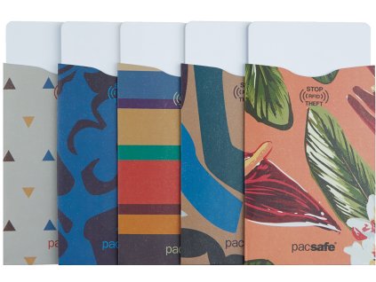 PACSAFE peneženka RFIDsleeve 25 (5 PACK) Tropical